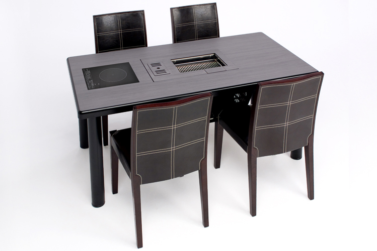 無煙焼肉ロースターとIHテーブルセット